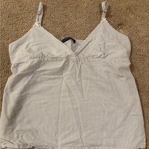 Small like new Brandy Melville White and Gray Striped Camisole